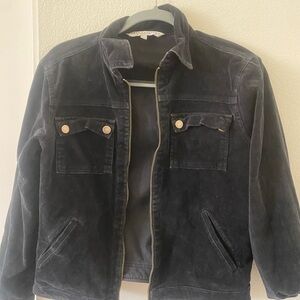Black Corduroy Zip Jacket - Classic Workwear Style